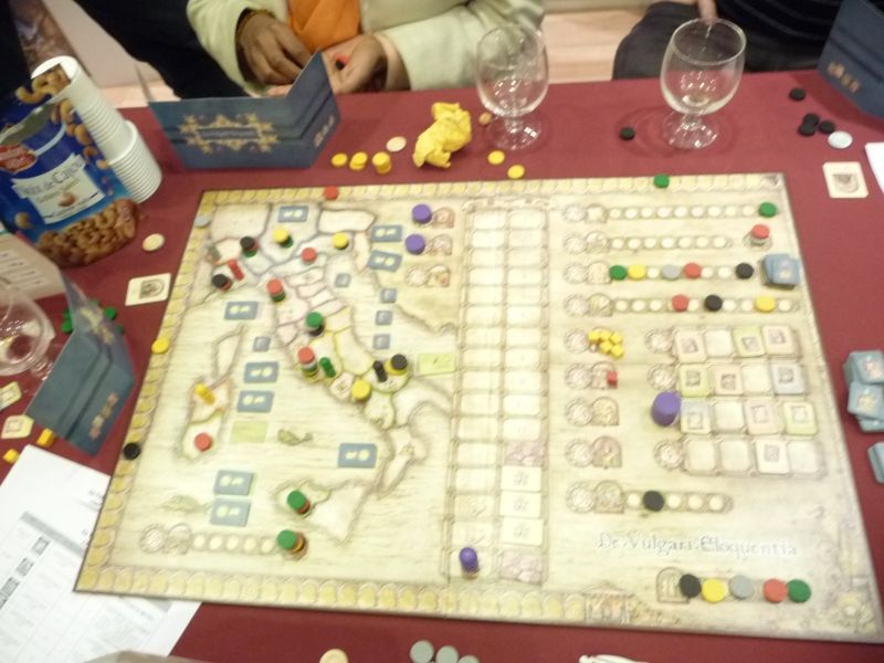 Le plateau de jeu à la fin de la partie (16ème tour)...et m...e, elle est floue