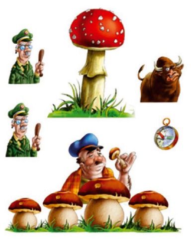 le premier thème du jeu : "les champignons"