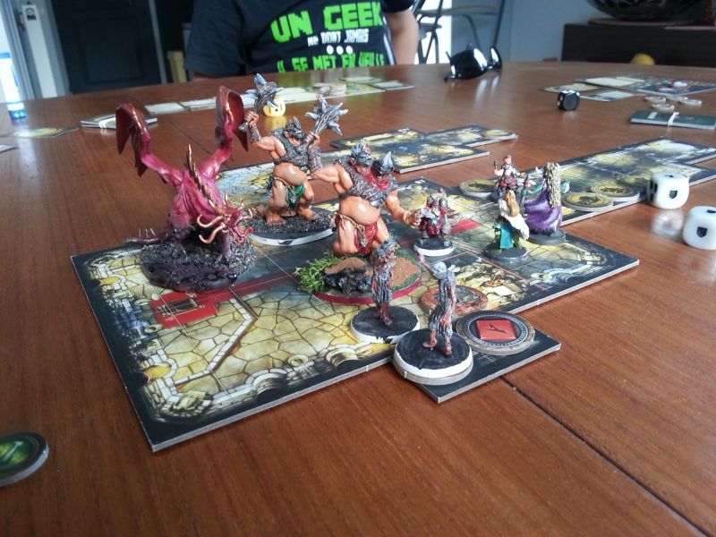 Le chatelain en mauvaise posture : acculé par les Ettins et les Zombis !