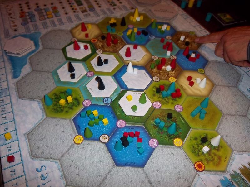 Le plateau en fin de partie...