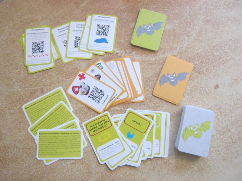 Les différentes cartes action, équipement et objectif