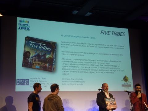 Bruno Cathala (le doublé) pour Fives Tribes" chez Days Of Wonder