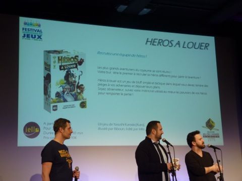 Yasushi Kuroda (ah non là ce sont Fabrice et Mathieu de chez Iello) pour Héros à louer chez Iello