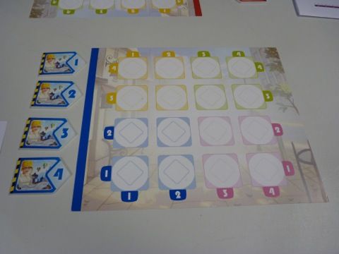 le plateau individuel représentant sa ville à construire