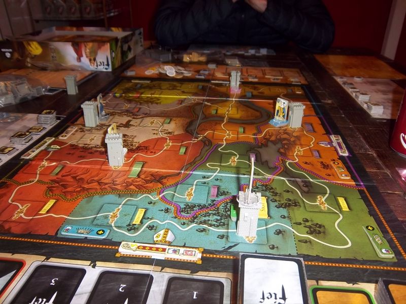 Les placements de départ des premiers châteaux...je suis tout au fond, à Saint-Jérôme.