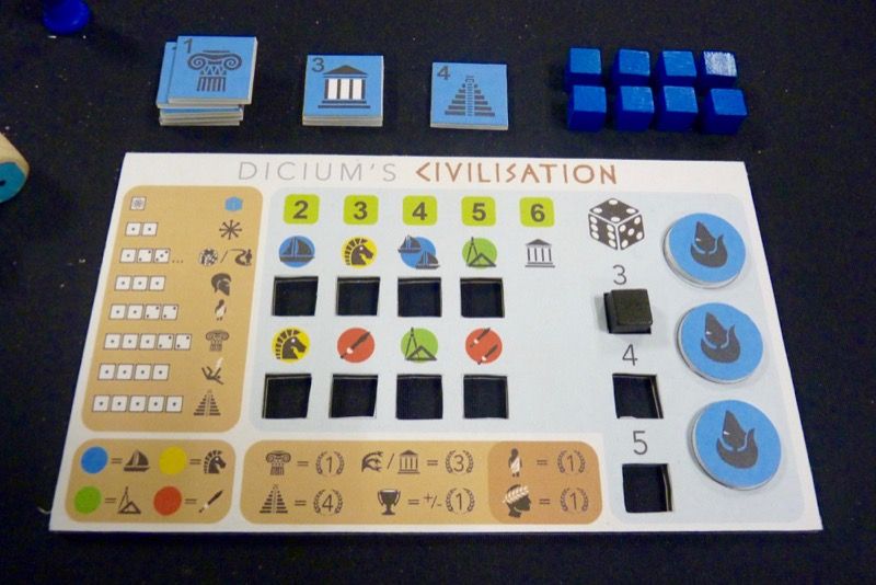 Le plateau de jeu individuel... Oui je sais je joue encore avec les bleus !