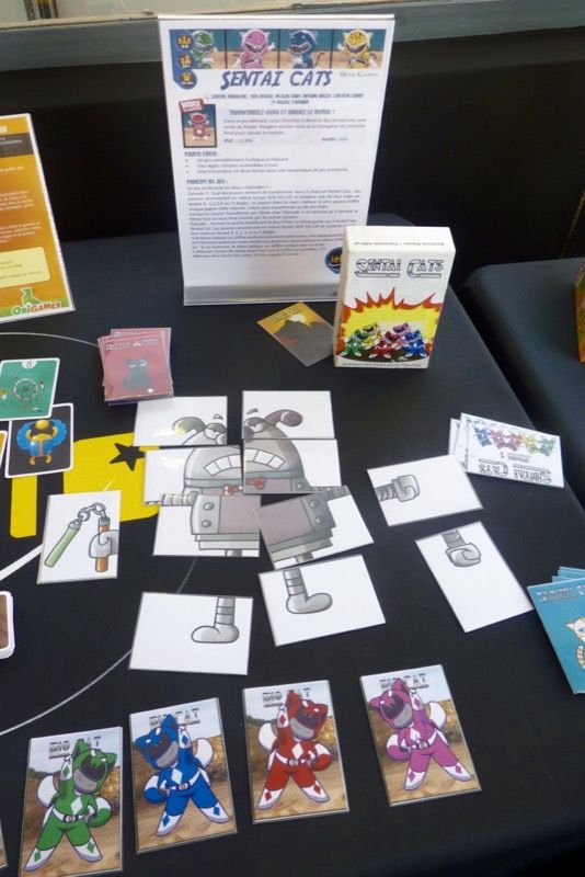 Sentai Cats un jeu à 10 mains ! Antoine Bauza, Corentin Lebrat, Ludovic Maublanc, Nicolas Oury et Théo Rivière.