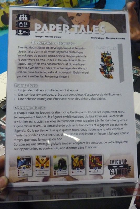 Et pour finir les découvertes de Paper Tales sur le salon on joué à Paper Tales avec Nico bientôt chez Catch Up Games.