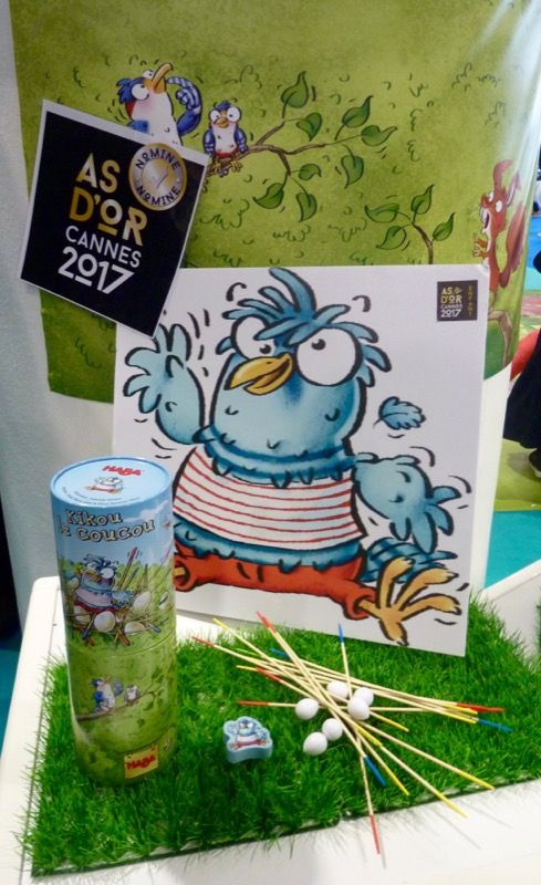 Vous l'aurez reconnu, Kikou le coucou l'As d'or enfant 2017 sur le stand Haba.