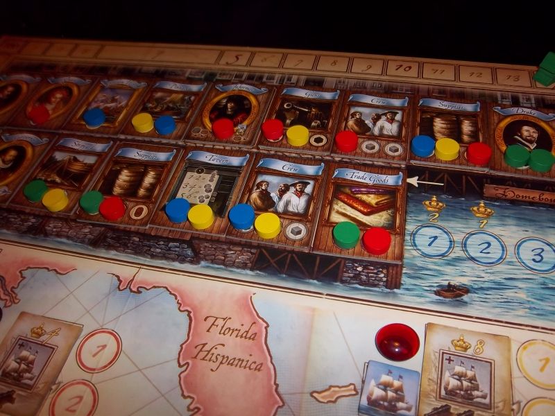 Les joueurs s'équipent avant de partir en mer...