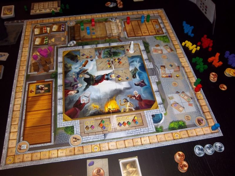 Le plateau en fin de partie, juste après le décompte...