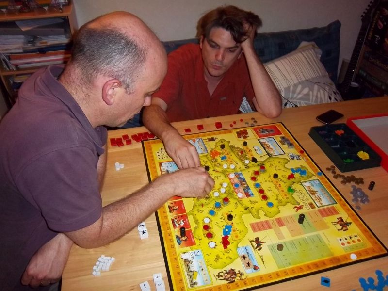 A l'entame du dernier tour...notez que Palf (blanc) avait une belle avance.