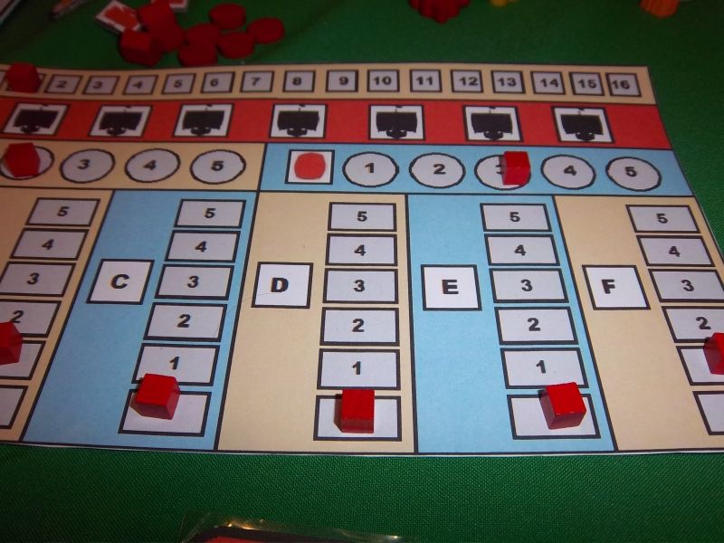 Chaque joueur dispose d'un plateau individuel...bon, c'est un proto hein, alors le look pour le moment, c'est à la bonne franquette. 