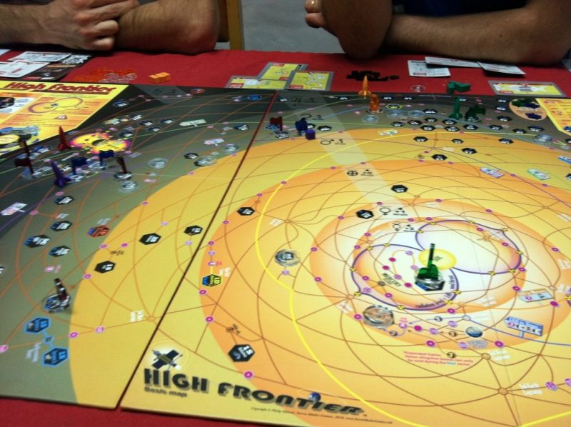 Plateau à la fin de partie : vue sur Jupiter