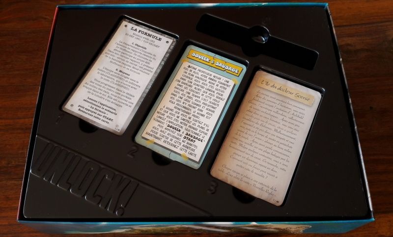 On retrouve bien les 3 scénarios dans la boite