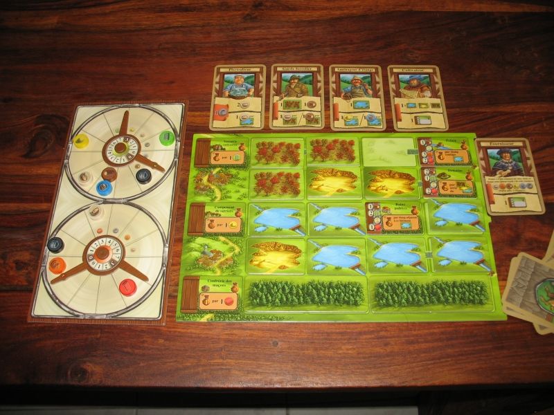 mon plateau en fin de partie, après un dernier tour extra-tendu mais couronné de succès pour tous 2 !