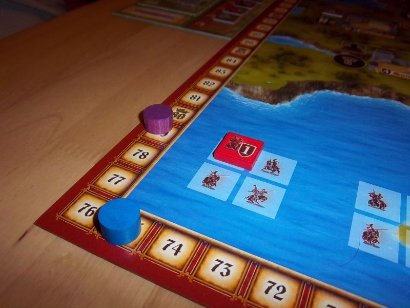 Les pions-scores de mes adversaires après le décompte final...ne cherchez pas le mien, il est loin-loin derrière...