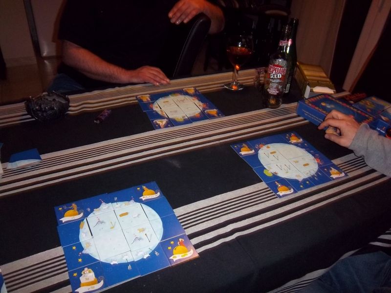 Nos trois planètes à la fin de l'une des 2 parties d'hier soir...