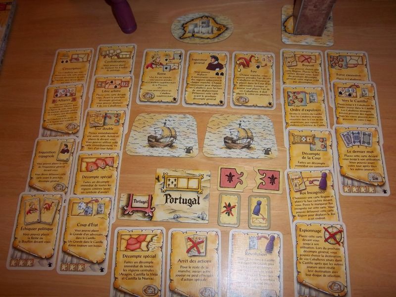 Cartes action et tuiles de l'extension Grandissimo...