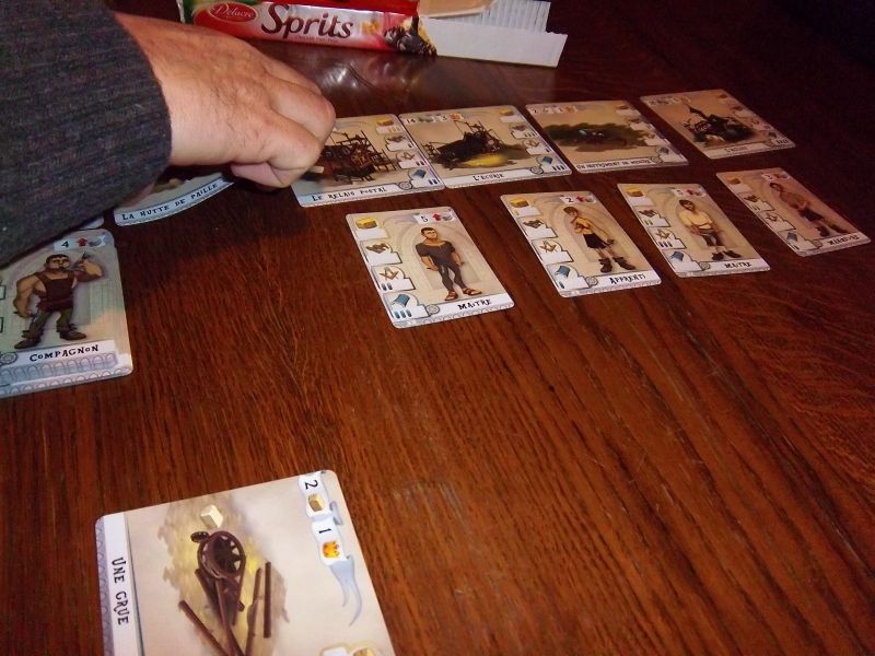 Quelques cartes aux choix des joueurs en cours de partie...