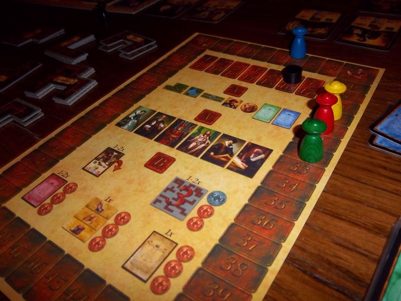 Au début du 6 ième tour, 3 joueurs semblaient succeptibles de l'emporter, dont moi (en rouge).