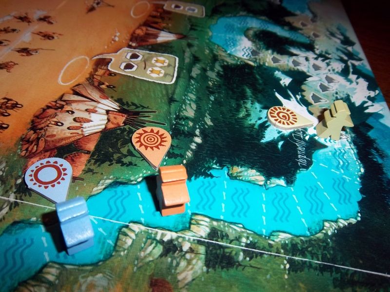 situation en cours de jeu...je suis en seconde position, mais le vert va bientôt traverser la première portion de montagne à toute vitesse...