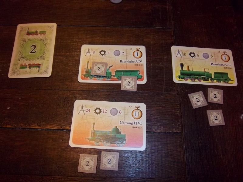 Un aperçu de mon patrimoine à un certain moment...les jetons indiquent des capacités de production.