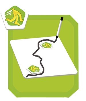 Cette banane vous a déjà bien embêté dans un célèbre jeu de kart... et bien vous n’en avez pas fini avec elle ! Ce bonus crasse banane vous permettra de lancer ce jeton banane directement sur le calqu