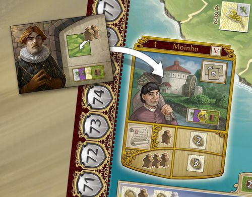 Le bâtiment "Moinho" et le personnage "Steward"