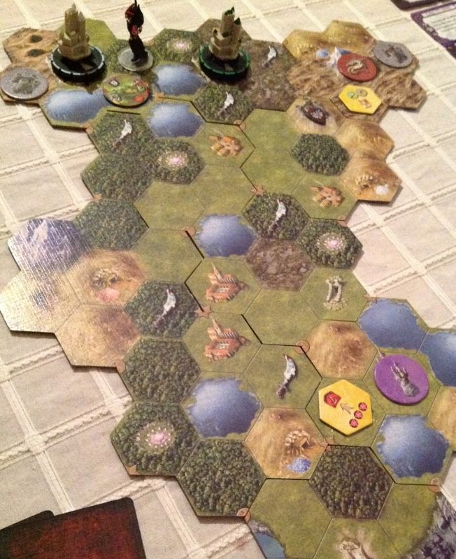 Le plateau en fin de partie