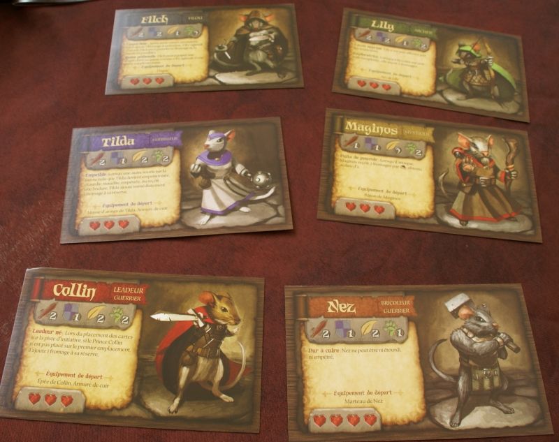 Les fiches personnages