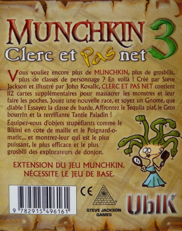Munchkin 3 : Clerc et pas net