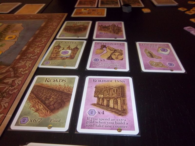 Les cartes points de victoire en fin de partie ; on avait presque tout ratissé 