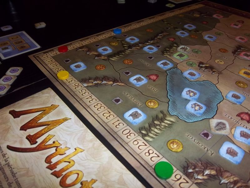 Scores après décompte... Je marque mine de rien 20 points uniquement avec les jetons de points de victoire. Je m'attendais à être plus proche du premier (voir même premier !)