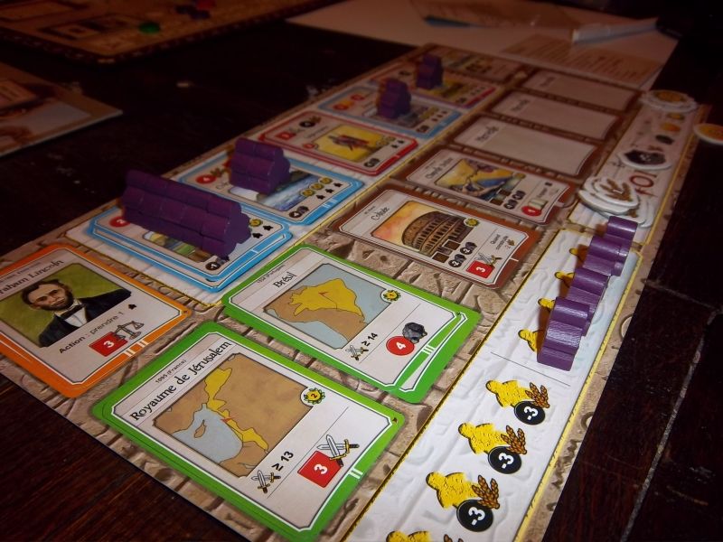 Le plateau individuel de monsieur Olivier en cours de partie.