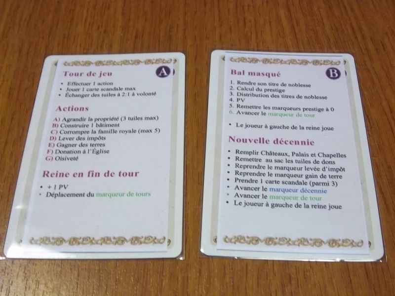 Un récapitulatif des actions et des phases de Noblemen