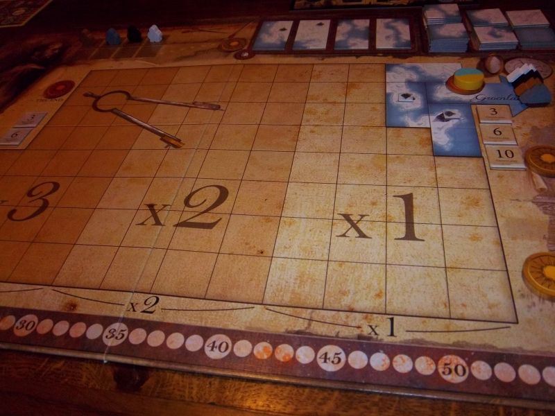 Le plateau de jeu...pour le moment, on a pas découvert grand chose, nous sommes tout au début.