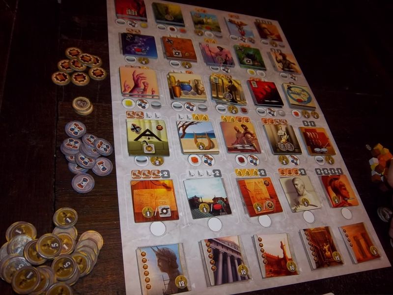 Le plateau de départ des découvertes et merveilles...