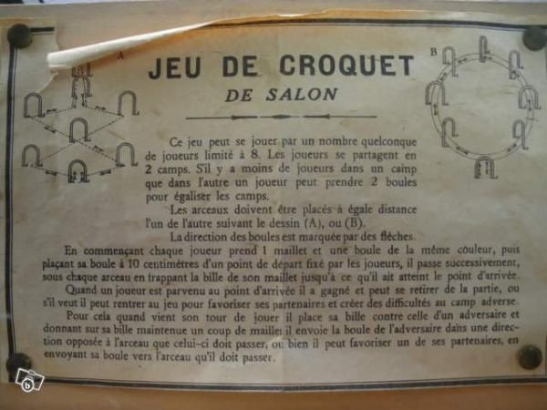 Jeu de Croquet de salon