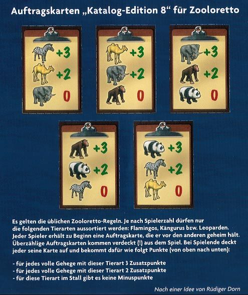 Zooloretto - les cartes "mission"