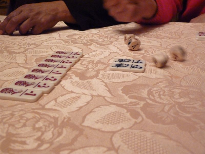 un lancé de dés de stef en cours de partie