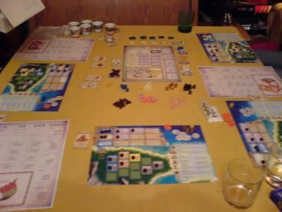 le plateau en fin de partie, un peu flou...