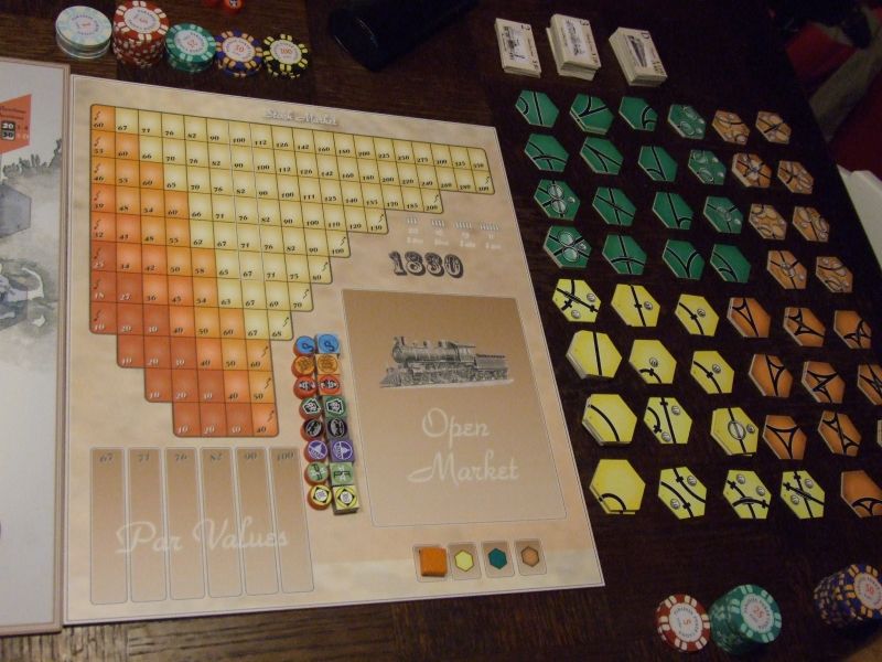 Les deux plateaux : la carte et le plateau boursier...