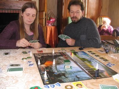 Emeline et Manu au cours de la partie