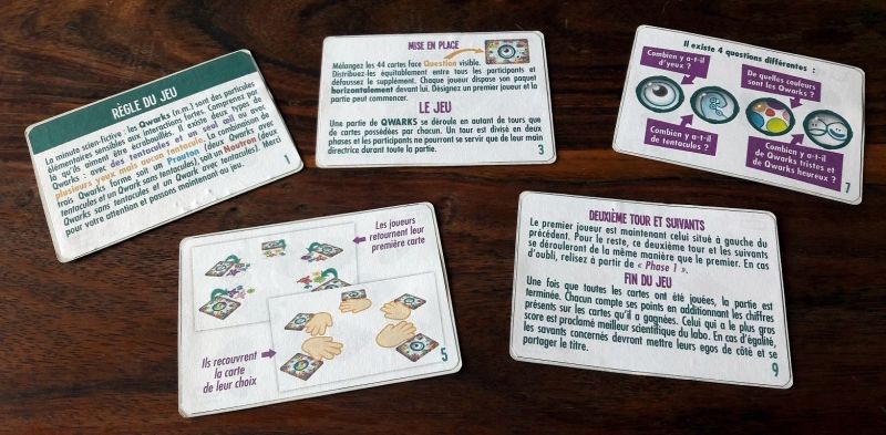 Les règles seront présentées sur de vraies cartes et sont bien sur recto/verso.