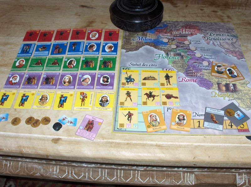 Princes of the Renaissance! Bon ok j'ai mis le beau plateau alternatif pour la photo, en fait on a utilisé le plateau warfrog d'origine...