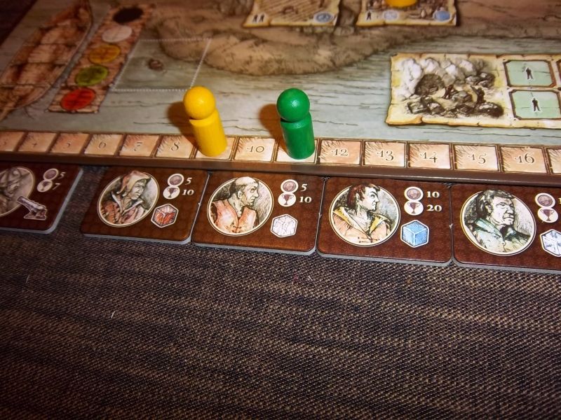 Quelques tuiles personnages dont vous pouvez faire l'acquisition sous certaines conditions (niveau de points victoires et argent)