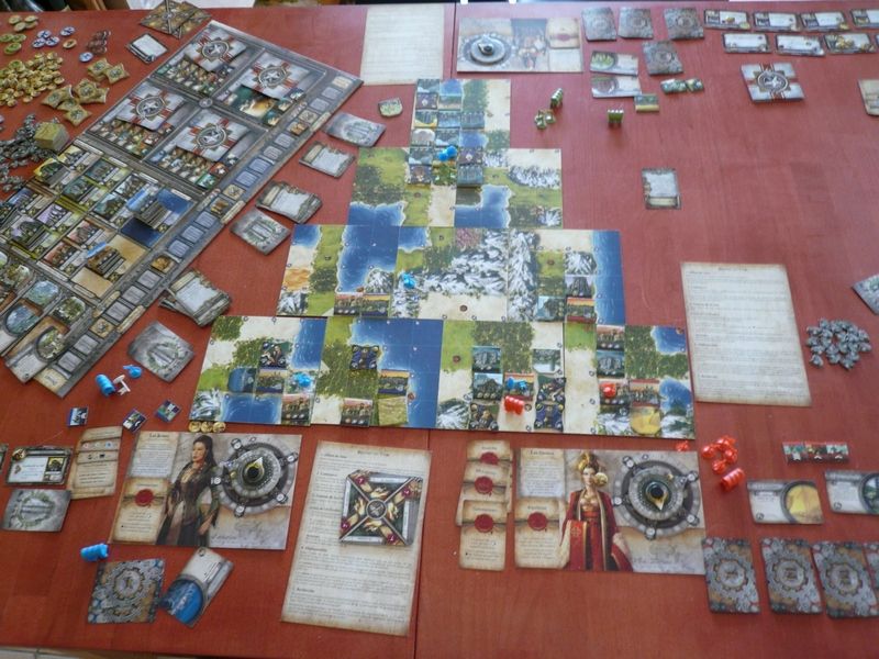 Le plateau en fin de jeu... il ne reste plus grand chose niveau armées !