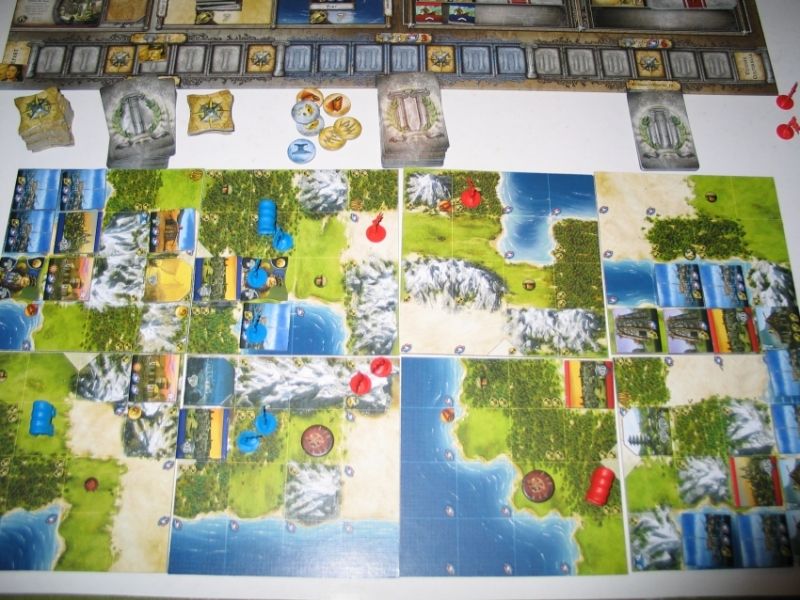 3 cités chacuns. Regardez notre JP s'approcher vicieusement de ma cité pour en voler les technologies.