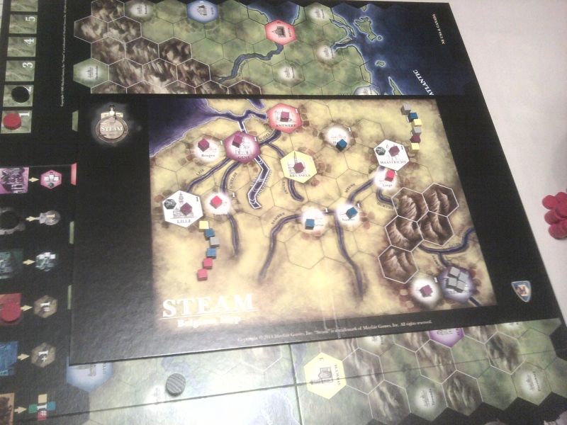 Début de partie, l'environnement belge n'est pas encore souillé par nos rails !